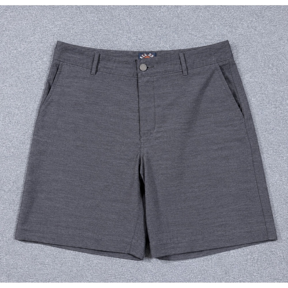Faherty All Day Shorts Mens 32 Gray Recycled Hybrid Performance Chino Casual